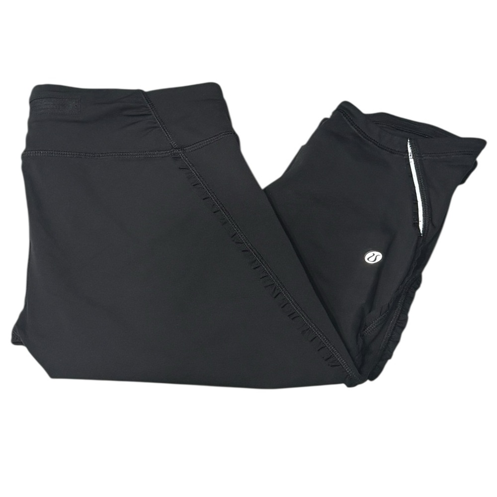 Lululemon Fast and Free Low Rise Crop Leggings 15'' Inseam‎ Black- Size 6